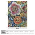 thumbnail image 4 of PIKWEEK Floral Throw Blanket, Vibrant Color Boho Flowers Blossom Cozy Decor Throws for Sofa Bed Couch Chair or Dorm, 4 of 6