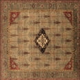 thumbnail image 1 of Ahgly Company Indoor Square Oriental Brown Industrial Area Rugs, 8' Square, 1 of 4