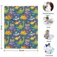 thumbnail image 4 of Blue Cartoon Dinosaurs Party Pattern Blanket,Comfortable Soft Lamb Wool Throw Blanket,All Season,Warm Lightweight Blankets for Sofa Bed Couch Living Room Chair,30"x40", 4 of 4