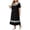 Black 01, variant on Stamzod Womens Nightgown Plus Size Sleepwear Short Sleeve Sleep Shirt Casual Nightshirt Light Blue XXXXL