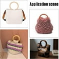 thumbnail image 5 of 1Set 4pcs Wooden Bag Handles 2 Colors Round Shape Wooden Purse Handles Replacement Handbag Handles Wood Handmade Bag Handles 4.5 Inch DIY Bag Making Supplies for Summer Beach Straw, 5 of 6