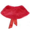 thumbnail image 5 of YUUMIN Kids Girls Faux Fur Shoulder Cape Wedding Flower Dress Wraps Bolero Shrug Red One_Size, 5 of 6