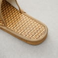 thumbnail image 4 of Dinheiro Mens Grass Rattan Slipper in Summer, Travel, Hotel, Home Wooden Floor Bamboo Rattan Slippers, 4 of 6