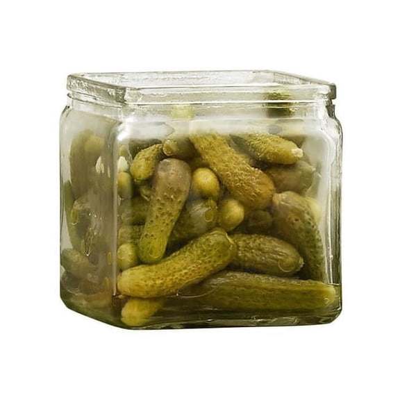 Rosseto GLS024 Clear Glass Square Jar, 3.9 x 3.9 x 3.9 in. - Set of 3