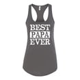 thumbnail image 2 of Wild Bobby, Best Papa Ever, Father's Day, Women Racerback Tank Top, Dark Grey, Large, 2 of 4