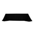 thumbnail image 3 of Efavormart Black Seamless Lamour Satin Rectangle Tablecloth - 90"x156" for 8 Foot Table With Floor-Length Drop, 3 of 11