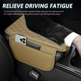thumbnail image 4 of HBK Car Center Console Cover Leather Armrest Cover Cushion with 2 Storage Bags Universal Car Armrest Seat Box Pad Car Interior Accessories Protector for Most Vehicle, Light Brown, 4 of 7
