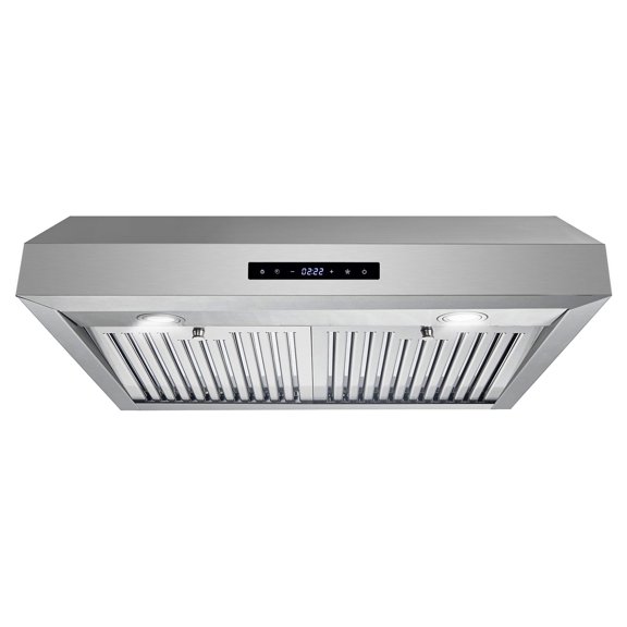 Cosmo 30 in. Haven Collection Ducted Under Cabinet Range Hood, LED Lights, Touch Controls, Stainless Steel