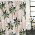thumbnail image 3 of Palm Tree Waterproof Fabric Shower Curtain,Tropical Coconut Botanical Summer Seaside Waterproof Fabric Shower Curtain for Bathroom Curtains Bathtubs Hotel Shower Curtains with 12 Hooks Standard 72x72, 3 of 8