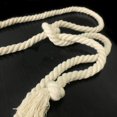 thumbnail image 4 of Cinturón de Cuerda de Algodón NONGFUGE 227 cm con Borlas Blanco, 4 of 7