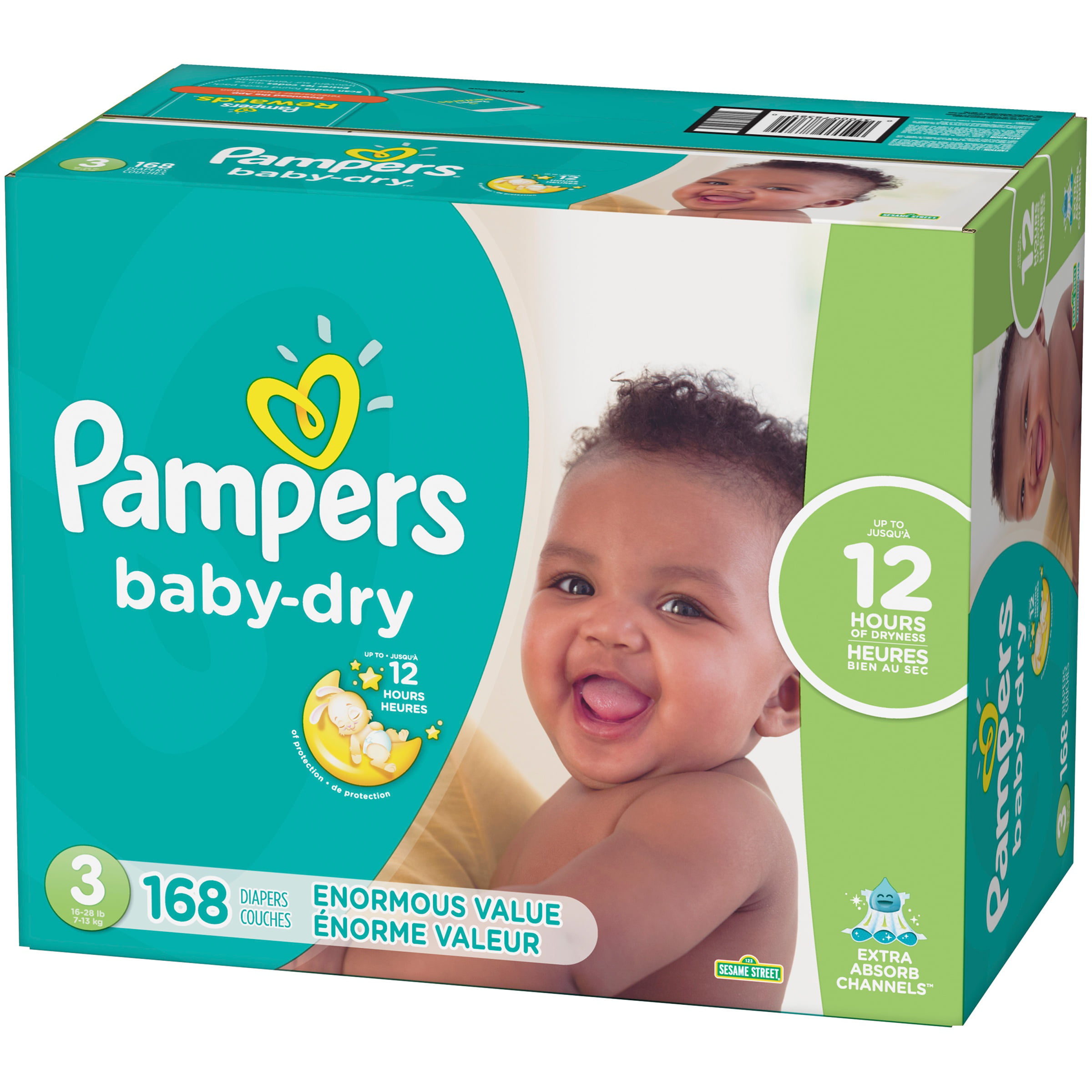 stout Luipaard verwijzen Pampers Baby Dry Diapers Size 3 168 Count - Walmart.com