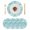 Teal Green, variant on Brown Beige Coastal Round 13 Inch Placemats Set of 6, Nautical Starfish Coral Jellyfish Shell Sea HeatResistant Non Slip Place Mats for Dining Table, Wipeable Kitchen Table Mats for Housewarming