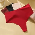 thumbnail image 4 of GEWSEY Seamless High Waisted Underwear for Women Cheeky Underwear Wave Edge No Show Bikini Panties Ribbed Panties (, L), 4 of 4