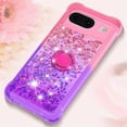 thumbnail image 6 of for Google Pixel 8 Clear Case for Girls Women, Liquid Glitter Sparkle Bling Cute Case with Kickstand Gradient Quicksand Cover for Google Pixel 8 JB Pink Mauve, 6 of 14