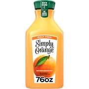 Simply Orange Pulp-Free Orange Juice Bottle, 76 fl oz