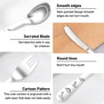 thumbnail image 6 of Stainless Steel Toddler Utensils, 8-Piece Kids Silverware Set with Dinosaur Pattern, Non-Toxic & Dishwasher Safe Flatware for Home, Preschool, and Travel, 6 of 7