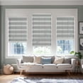 thumbnail image 4 of Keego No Tools No Drill Cordless Zebra Roller Blinds Light Filtering Dual Layer Roller Shades Privacy Zebra Windows Shades Zebra Blinds for Windows - DimGray, 57"W x 64"H, 4 of 8