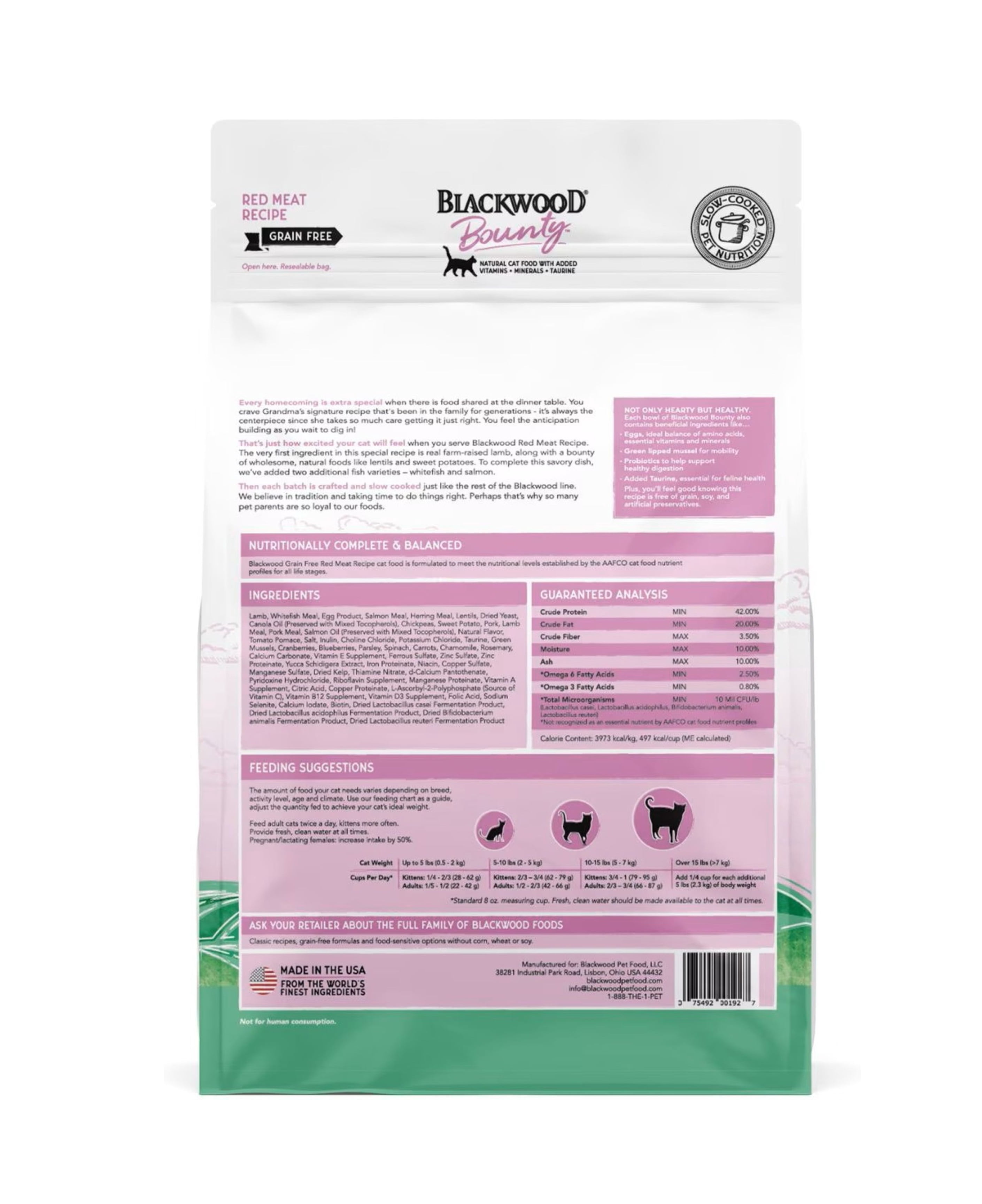Blackwood Bounty Dry Cat Food Red Meat - 10 lb.