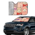 thumbnail image 3 of Kdxio Cute Lamas Print Front Windshield Sun Shade,Folding Auto Sunshade for Car Truck SUV-Medium, 3 of 7