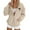 Khaki, variant on Puliio Women's Zip Up Hoodie Coconut Tree Print Casual Long Sleeved Drawstring Hooded Jacket Versatile Daily Zipper Hooded Sweatshirt
