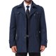 thumbnail image 1 of Abrigo de longitud media INSPIRE CHIC para hombre, abrigo de invierno con cremallera de un solo botón, abrigo de cuello de bufanda, L azul oscuro, 1 of 6