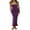 Purple, variant on Michellecmm Women Wrapped Sleeveless Backless Hanging Neck Solid Summer Dress