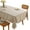 Plaid Brown, variant on Tablecloths for Rectangle Tables,Cotton Linen Table Cloth Waterproof Tablecloth Wrinkle Free Farmhouse Dining Table Cover,Soft Fabric Table Cloths with Tassels