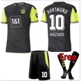 thumbnail image 1 of Nuevo 2021/2022 Kids Soccer Jersey 13 # Riedle 10 # Hazard Football Jerseys Suit Shorts / calcetines Set-10 Black-16 BmatwkZeng Bmatwk Jersey, 1 of 2