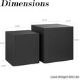 thumbnail image 2 of LAZZO Nesting Coffee Table Set of 2, Modern Wooden Coffee Table & End Table, Small Side Tables for Living Room, Bedroom & Apartment, Black, 2 of 7