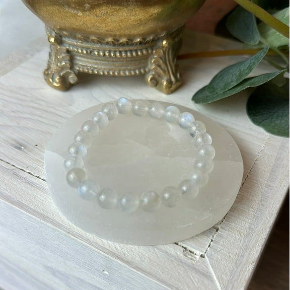 Rainbow Moonstone Bead Bracelet 6-7mm