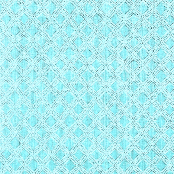 Ahgly Company Indoor Square Solid Light Blue Modern Area Rugs, 3' Square