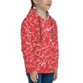 thumbnail image 3 of Fotbe Beef2 Pattern Youth Pullover Hooded Sweatshirt, Boys Hoodie, Kangaroo Pocket Hoodie for Kids Girls -X-Large, 3 of 6