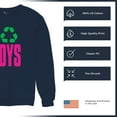 thumbnail image 6 of I Recycle Boys Puff Print Sweatshirt Funny Dating App Humor Single Independent Heart Breaker Relationship Crewneck, 6 of 7