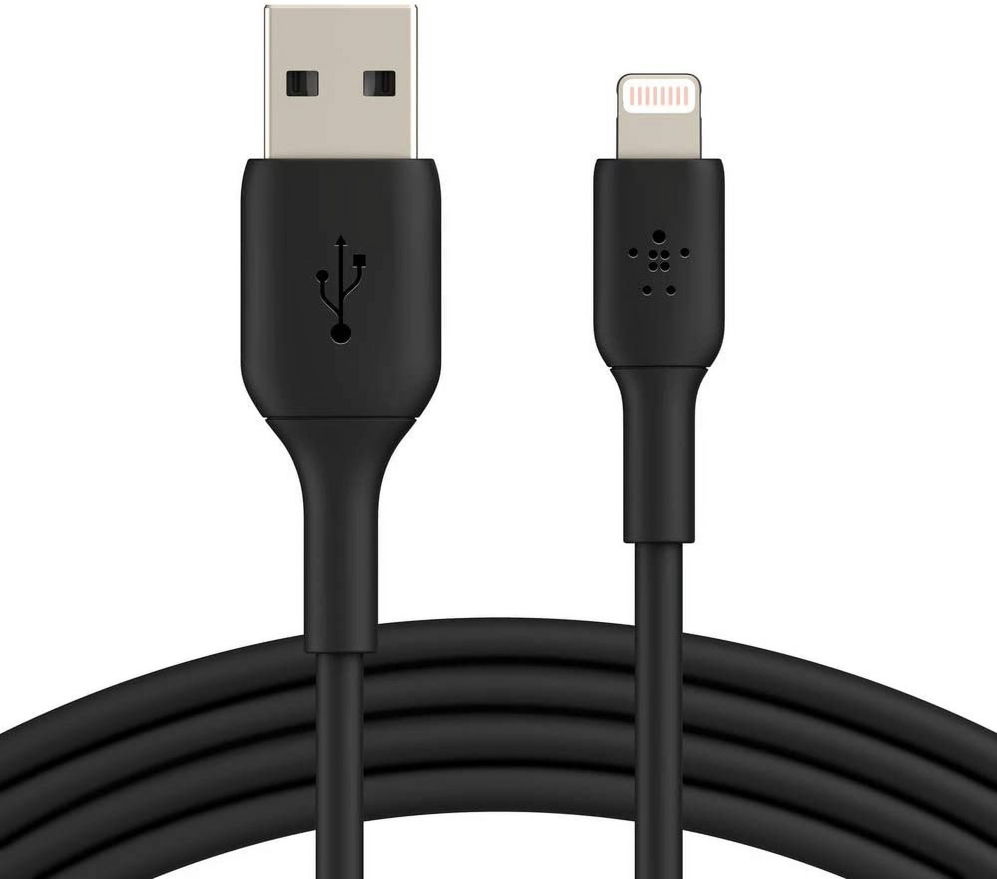 Belkin BoostCharge Lightning Cable 2-Pack - 3.3ft/1M - MFi Certified Apple iPhone Charger USB-A to Lightning Cable - iPhone Cable - iPhone Charger Cord - Apple Charger - USB Phone Charger - Black