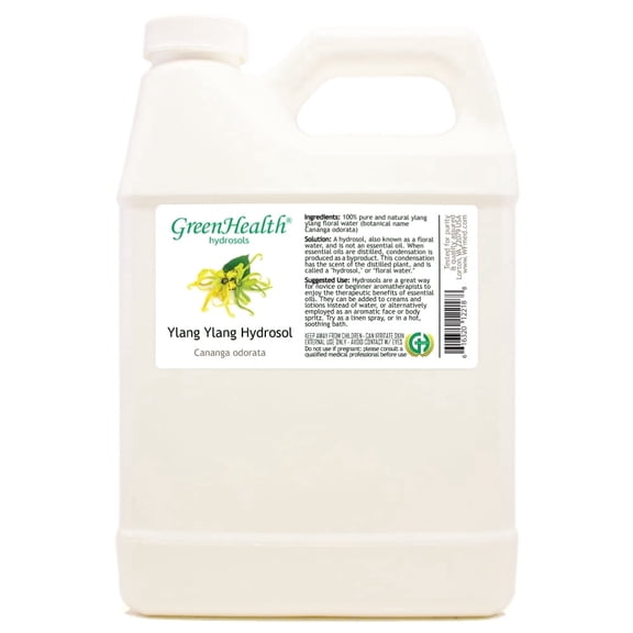 Ylang Ylang Hydrosol – 32 fl oz | Pure Floral Water | White Plastic Jug with Cap | for Facial Mists, Linen Sprays, Hair Care & DIY Body Care
