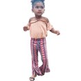 thumbnail image 2 of Daisy Del Sol Little Girls Boho Bell Bottom Stretch Legging Flared Soft Yoga Pants Toddler Childrens Kids 2T-5T, 2 of 9