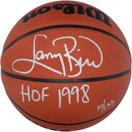 Larry Bird Boston Celtics Autographed Wilson Authentic Series Indoor/Outdoor Basketball with HOF 1998 Inscription- Limited Edition of 133 – Fanatics Authentic Certified