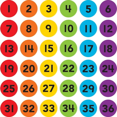 Teacher Created Resources Spot On Numbers 136 Carpet Markers, 4"
