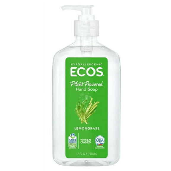Earth Friendly ECOS Hand Soap Lemongrass 17 fl oz Pack of 3