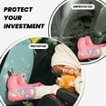 thumbnail image 4 of Naloa French Bulldog Taking a Bath 2Pcs Anti-Kick Back Seat Cover Kick Mat, Car Seat Protector with 3 Storage Pockets, 4 of 8