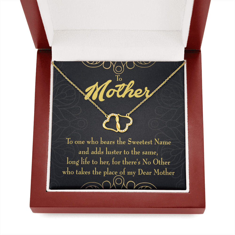 To My Mom Mother Eternal Love 10K Solid Gold Heart Necklace Gift Set Diamonds Everlasting Love Luxury Box Gift From Him