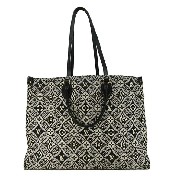 Pre-Owned LOUIS VUITTON Onthego GM 1854 Jacquard Tote Bag Grey