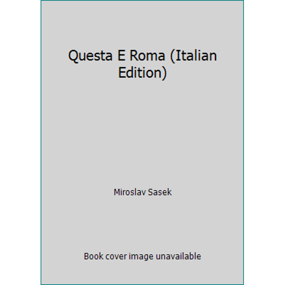 Pre-Owned Questa E Roma (Italian Edition) (Hardcover) 8817006777 9788817006774