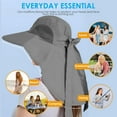thumbnail image 4 of Kiibsot Womens Sun Hat UV Protection, Foldable Waterproof Wide Brim Bucket Hats with Neck Flap for Summer Beach Fishing Hiking, 4 of 7