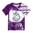 thumbnail image 4 of CAUYDY Halloween Toddler T-Shirts Kids Baby Girls Boys Pumpkin Graphic Tee Tops Spooky Season Tops(Purple,11-12 Y), 4 of 4