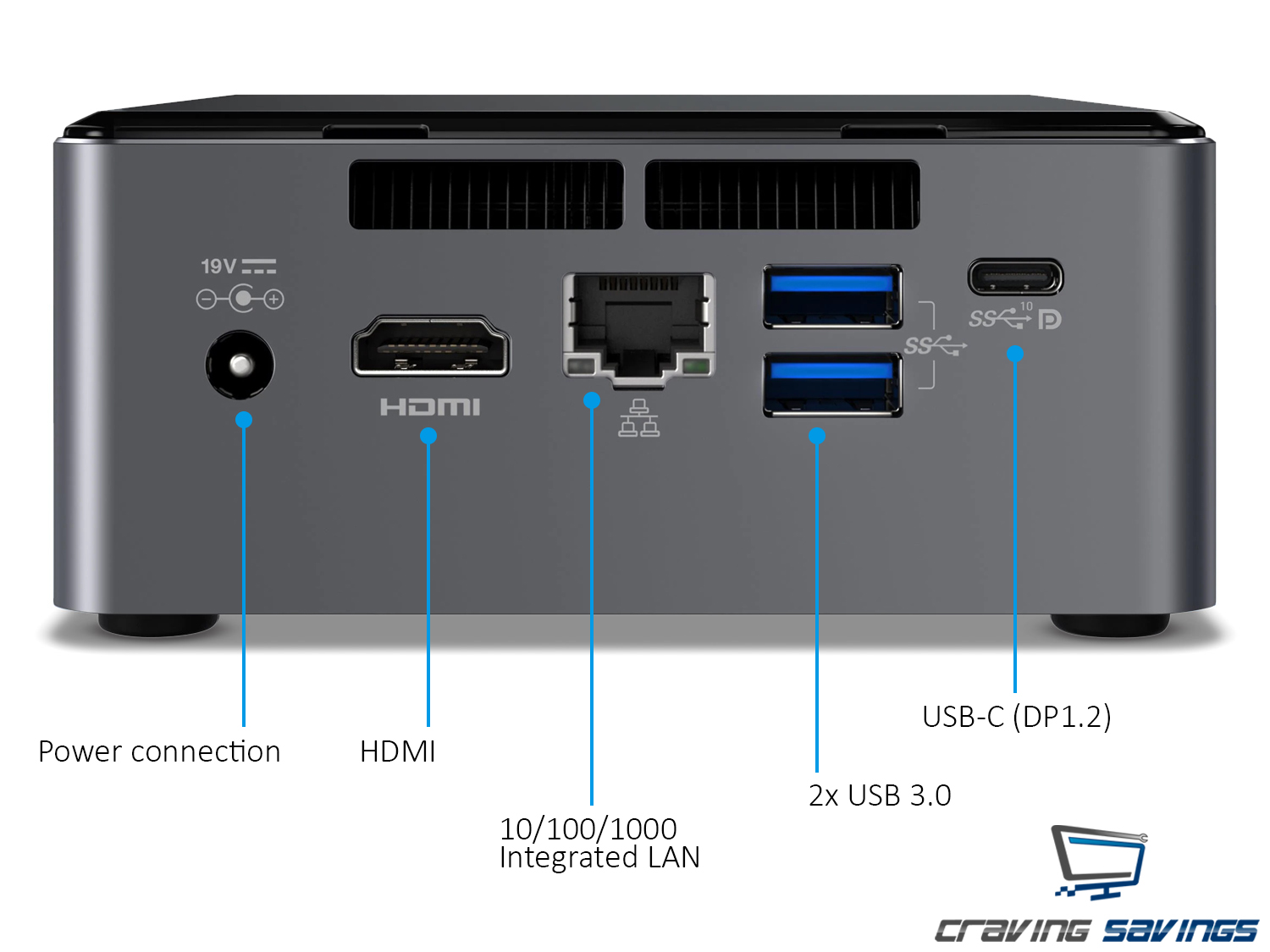 Intel NUC NUC7i3BNH Mini PC/HTPC, Intel Core i3-7100U 2.4GHz, 8GB