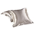 thumbnail image 2 of Simulated Silk Pillowcase Set 2-Pack | Satin-Feel Soft Hypoallergenic Fabric | Gentle on Hair & Skin | Fade-Resistant Dye | Multiple Colors | Easy Care | Standard Size Bedroom Pillow Cases, 2 of 6
