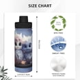 thumbnail image 3 of Fuzoiu Cute Animal Couple Print 18oz Sports Insulated Kettle,Stainless Steel Vacuum Water Bottle, Leakproof Sport Flask, 3 of 7