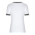 thumbnail image 6 of Lenago Shirts for Women Short Sleeve Shirts Loose Soft Casual Solid Color T-Shirts, 6 of 8