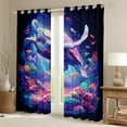 thumbnail image 2 of Sea Turtle Curtains,Sea Animal Ocean Life Curtains,Colorful Coral Fish Curtains Coastal Beach Theme Marine Creature Window Curtains 2 Panels (42Wx84L), 2 of 6